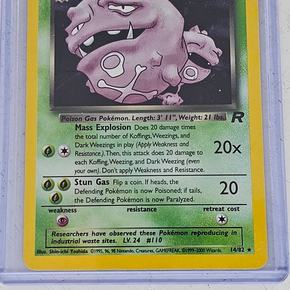 Pokémon TCG Dark Weezing Team Rocket 14 Holo Unlimited - Picture 8 of 8